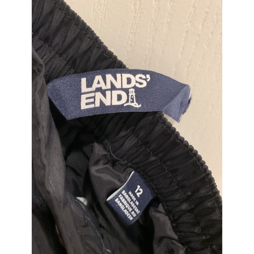 Lands End Kids Black GROW-A-LONGS Snow Pants Sz 12 Waterproof Snowboard Ski - Picture 4 of 7